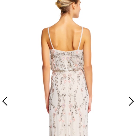 Adrianna Papell Floral Beaded Blouson Dress - 2 - Picture 4 of 5